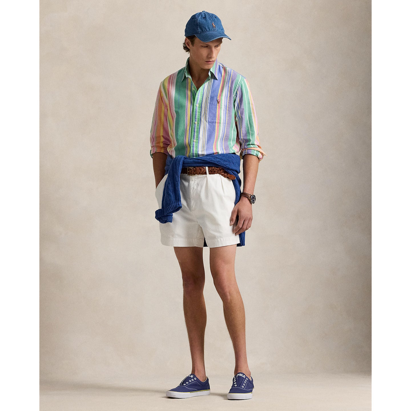Polo Ralph Lauren - Oxford Shirt - Stripe - Green, Blue Multi