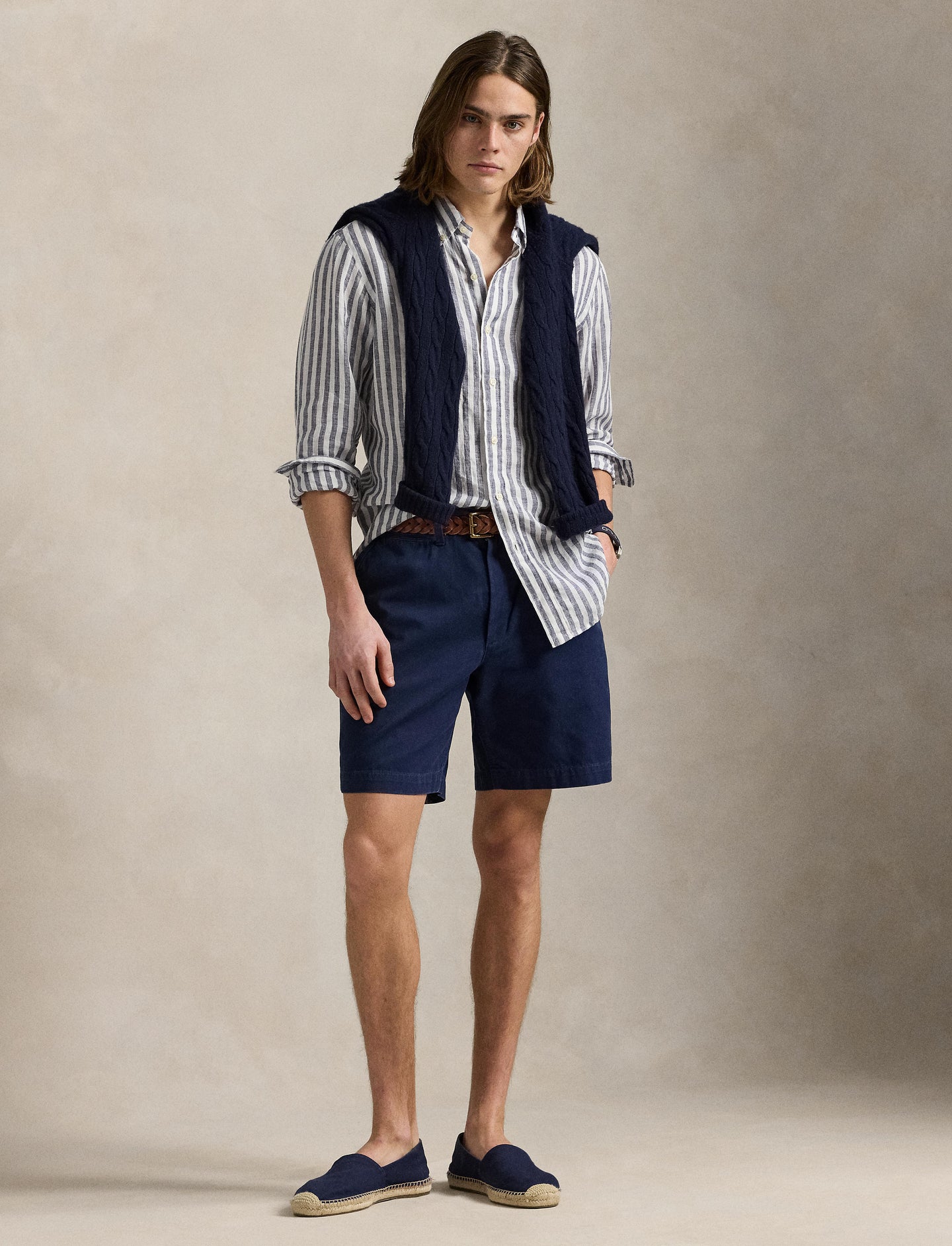Polo Ralph Lauren - Linen Shirt - also in Big & Tall - Navy White