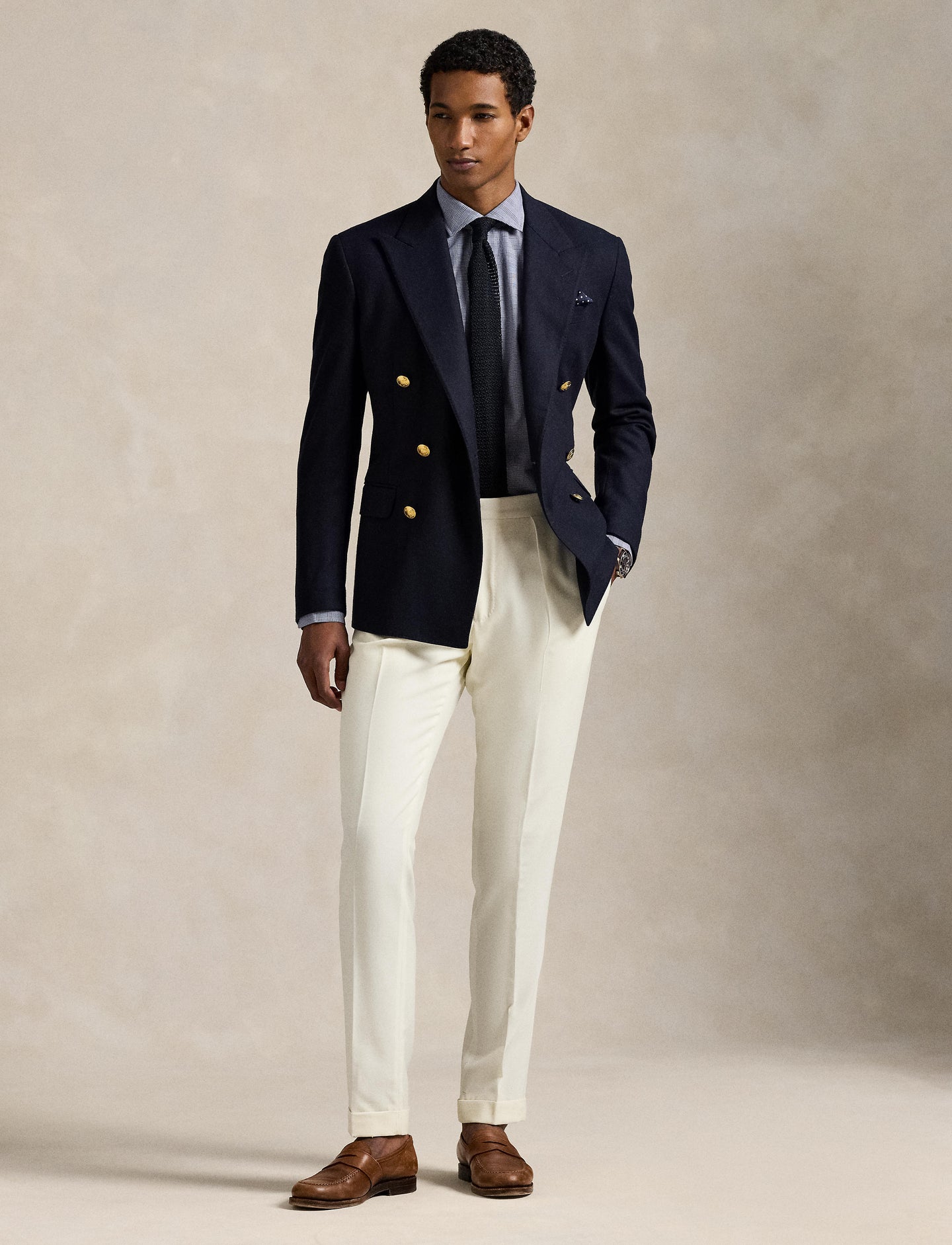 Polo Ralph Lauren - Poplin Stretch Business Shirt - Plaid - Blue & White