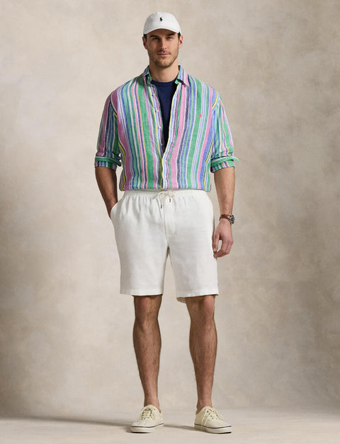 Polo Ralph Lauren - Linen Shirt - Green Pink Multi
