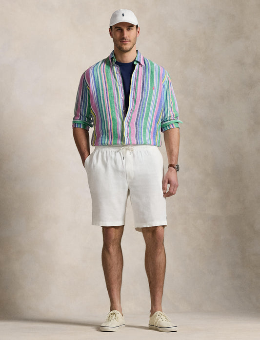 Polo Ralph Lauren - Linen Shirt - Green Pink Multi