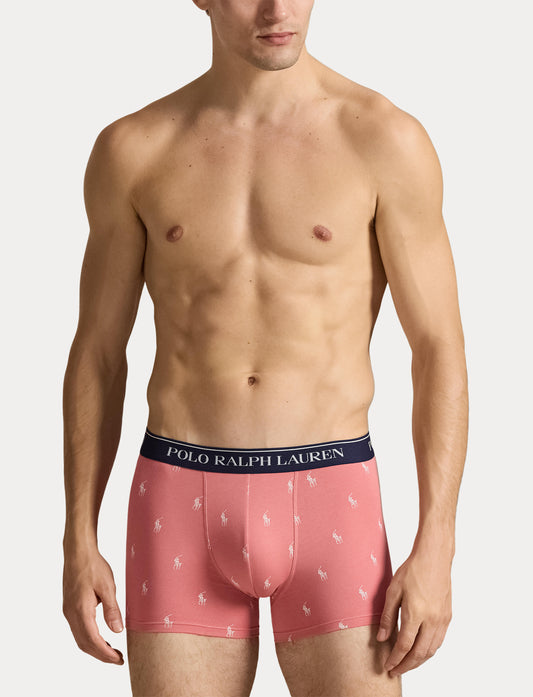 Polo Ralph Lauren - Classic Cotton Stretch Trunks - 3 Pack - Navy/Pink/Light Blue