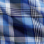 Poplin Stretch Custom Fit Shirt - Check - Blue