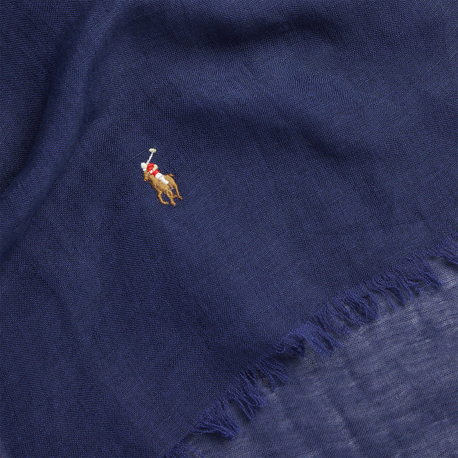 Polo-Ralph-Lauren-Washed-Linen-Blend-Scarf-Newport-Navy
