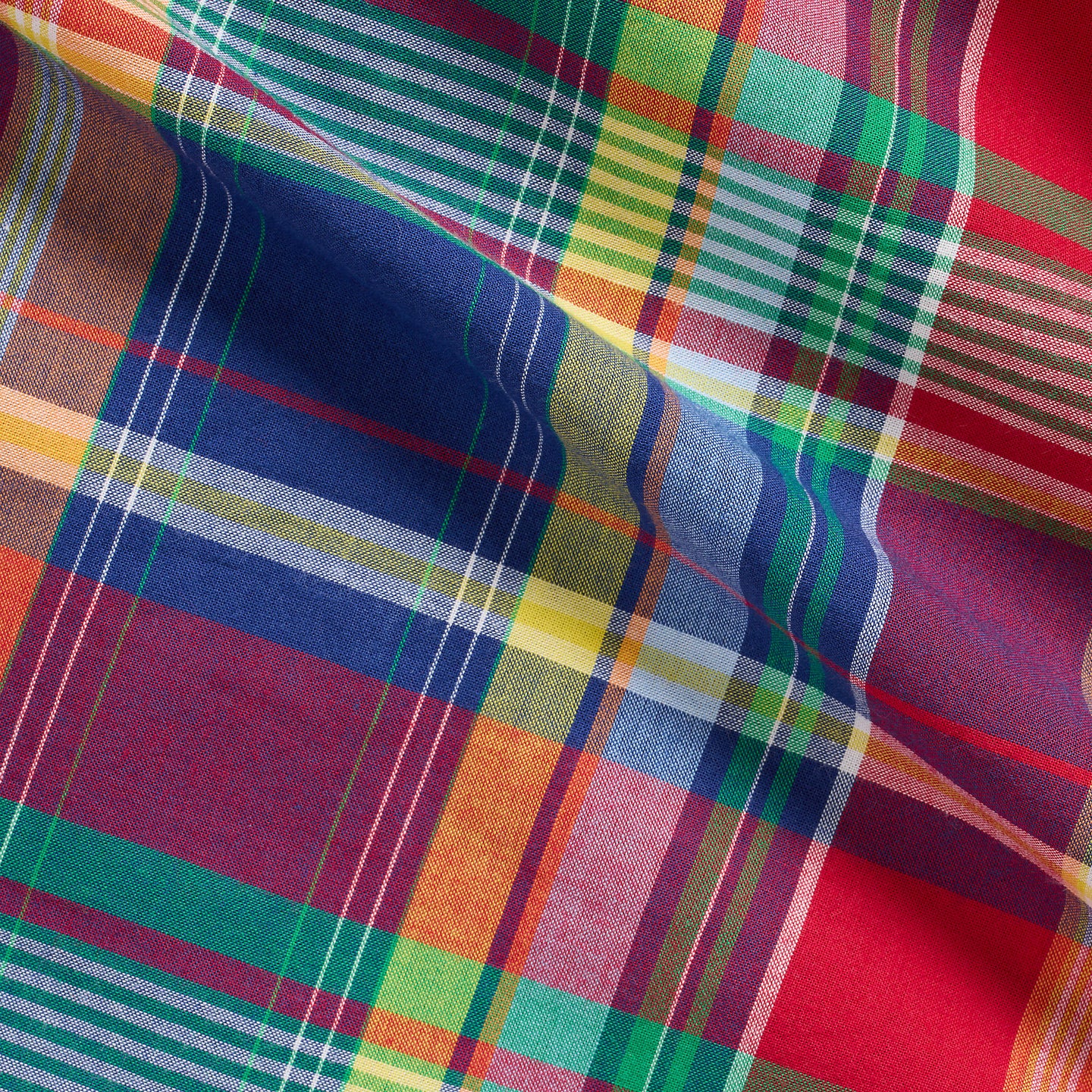 Polo Ralph Lauren - Madras Cotton Shirt - Check - Royal, Red Multi