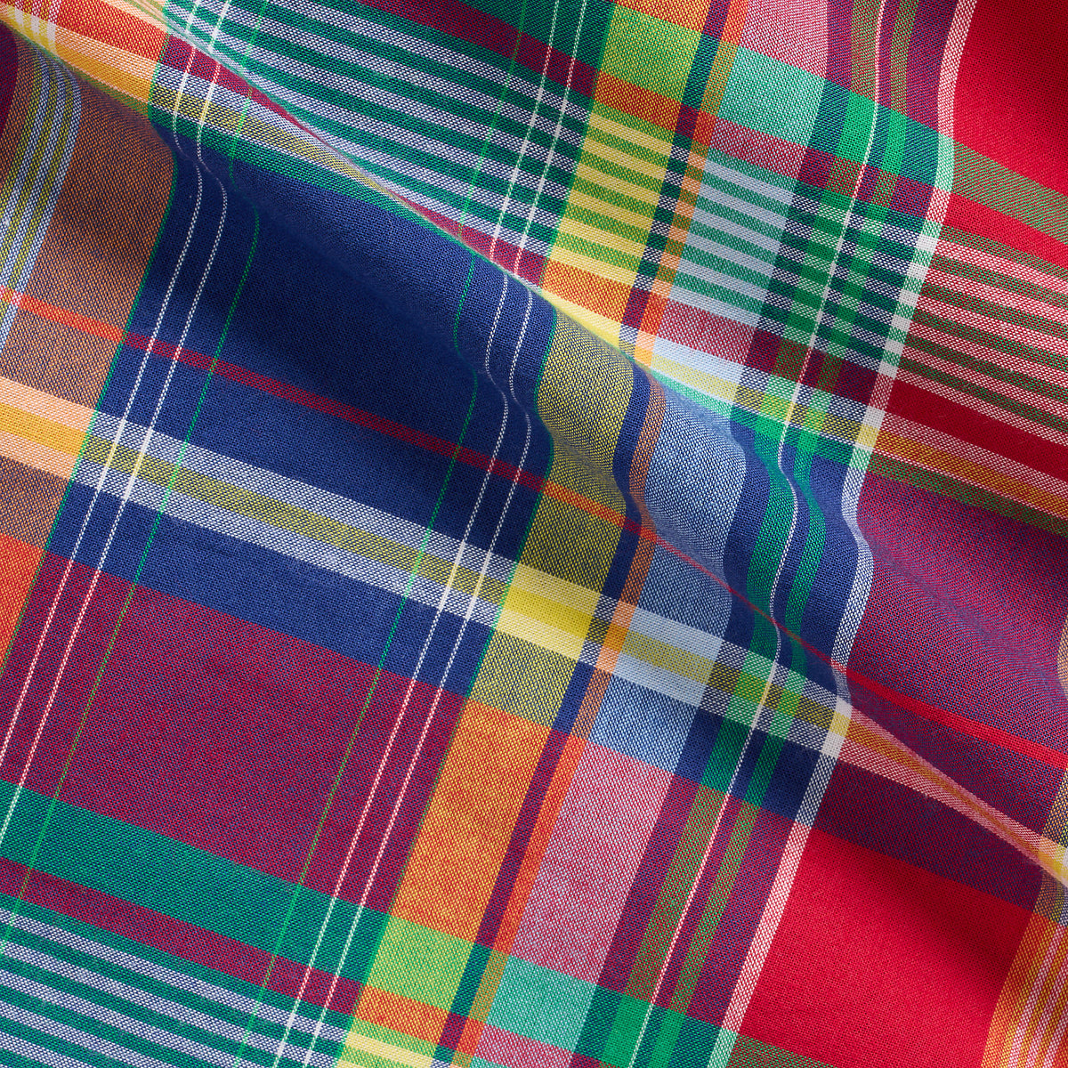 Polo Ralph Lauren - Madras Cotton Shirt - Check - Royal, Red Multi