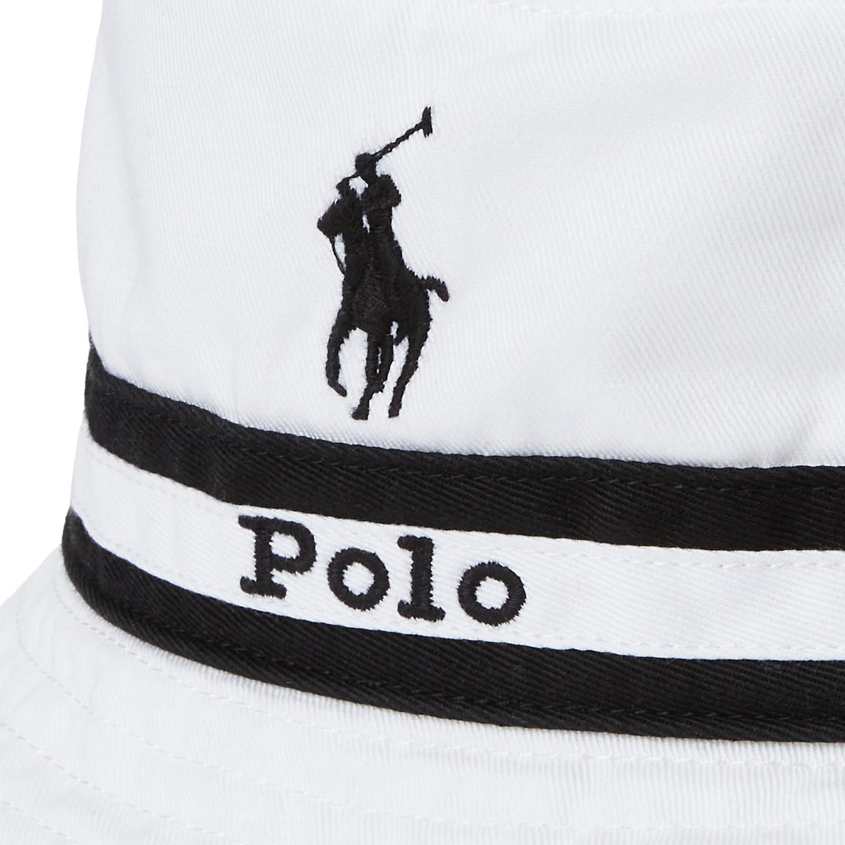 Polo Ralph Lauren - Loft Bucket Hat - White with Black Stripes
