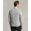 Slim Fit Cotton V-Neck Sweater - Heather/Light Grey