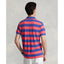 Custom Fit Mesh Polo - Stripe - Red & Blue