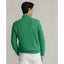 Mesh Knit Cotton Quarter Zip Pullover - Green