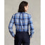 Poplin Stretch Custom Fit Shirt - Check - Blue