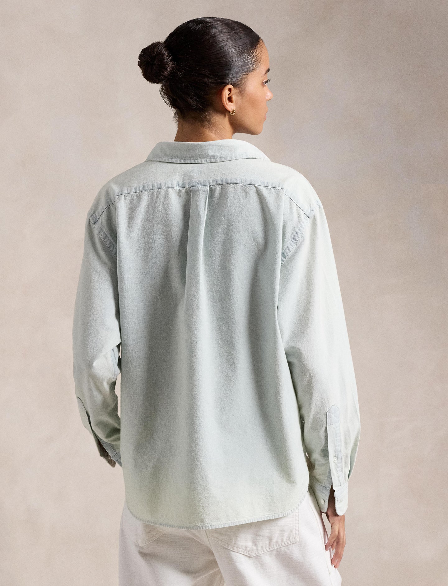 Polo Ralph Lauren - Wide Cropped Chambray Shirt - Chambray