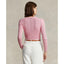 Cable-Knit Cotton Crewneck Sweater - Pink