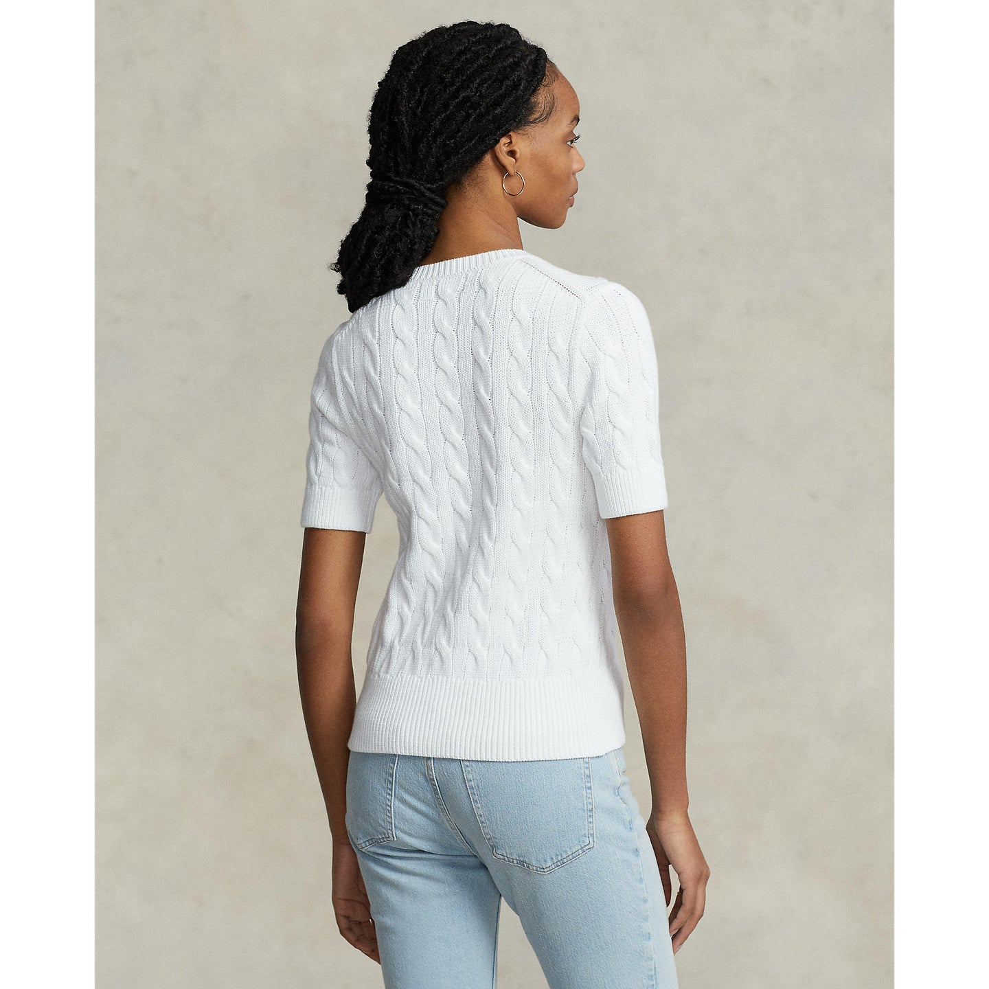 Polo Ralph Lauren - Cable-Knit Short Sleeve Cardigan - White