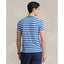 Custom Slim Fit Striped Jersey T-Shirt - Pacific Royal/White