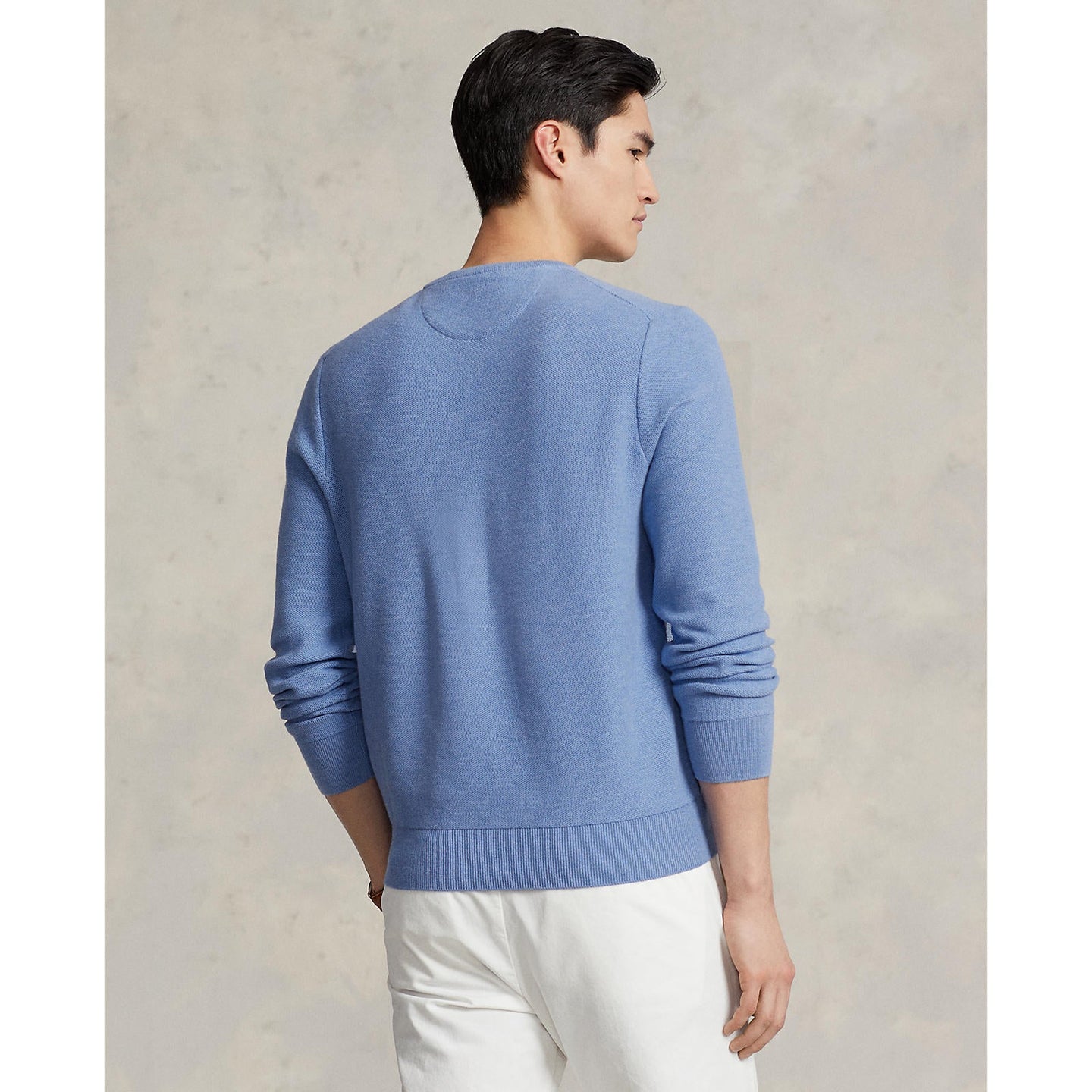 Polo Ralph Lauren - Mesh Knit Cotton Crewneck Sweater - Light Blue