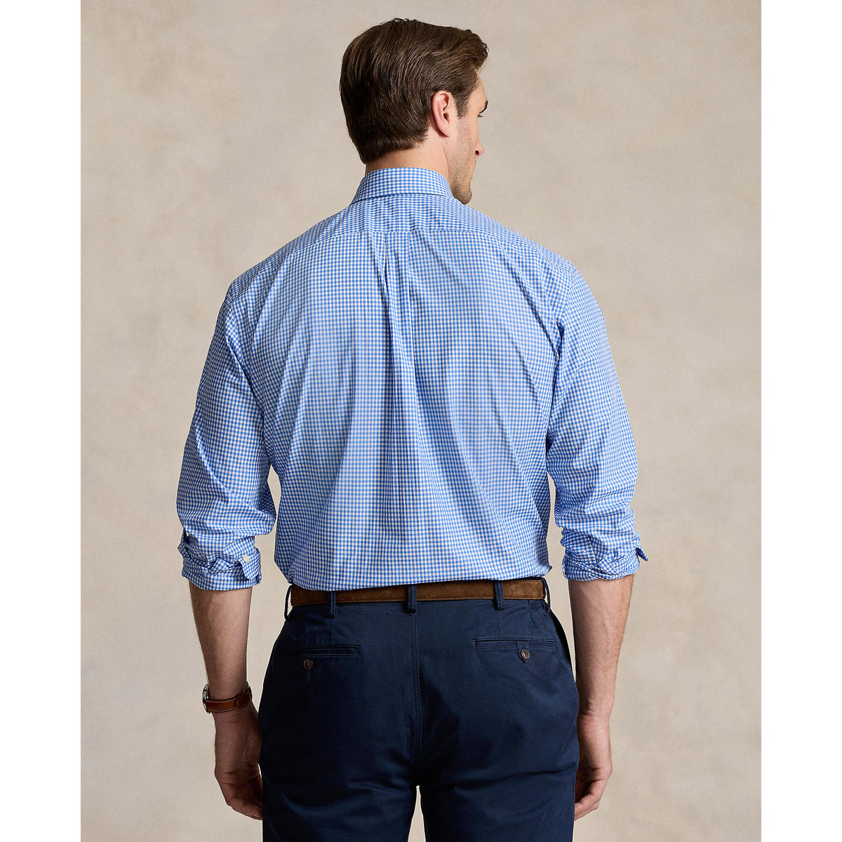 Polo Ralph Lauren - Poplin Stretch Shirt - Gingham - Big & Tall Sizes - Blue & White