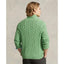 Cable Knit Cotton Sweater - Green Heather