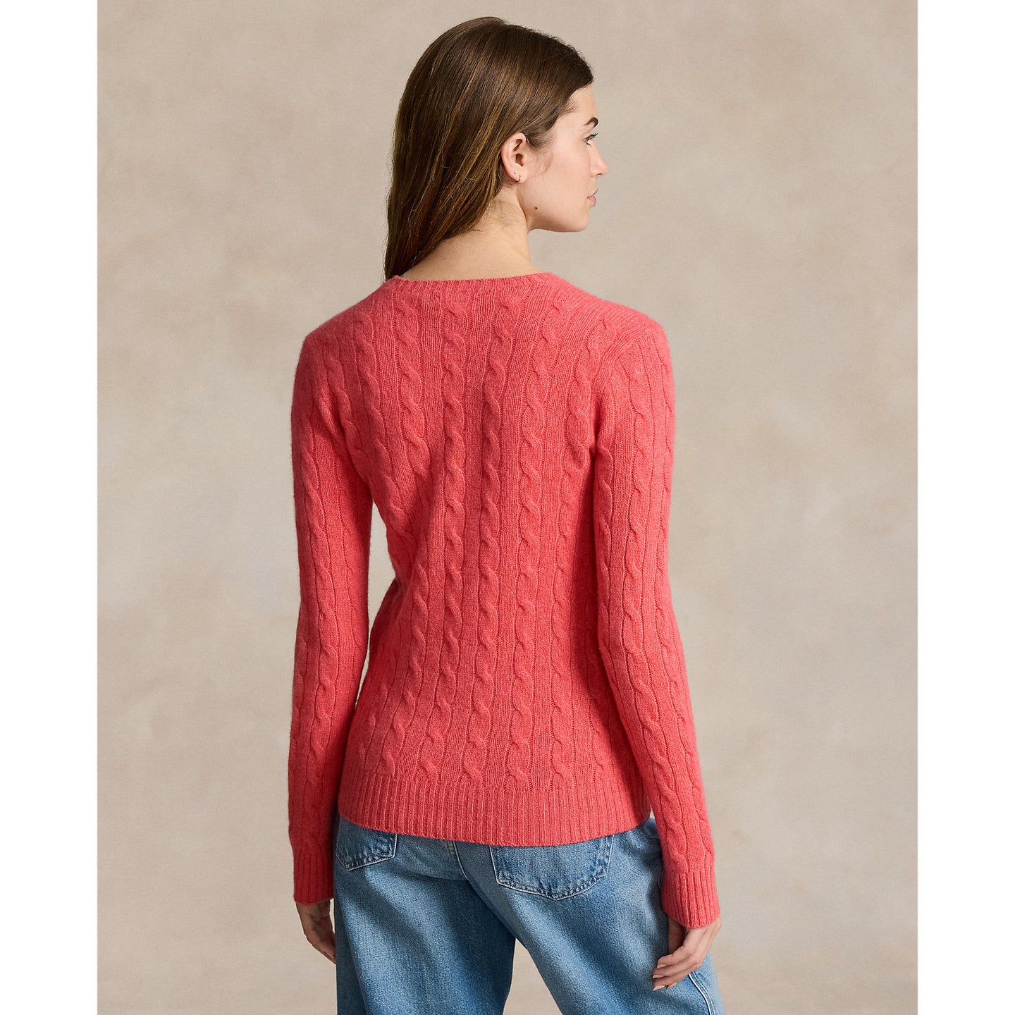 Polo Ralph Lauren - Julianna Cable Knit Crewneck Cashmere/Wool Sweater - Rosette Heather