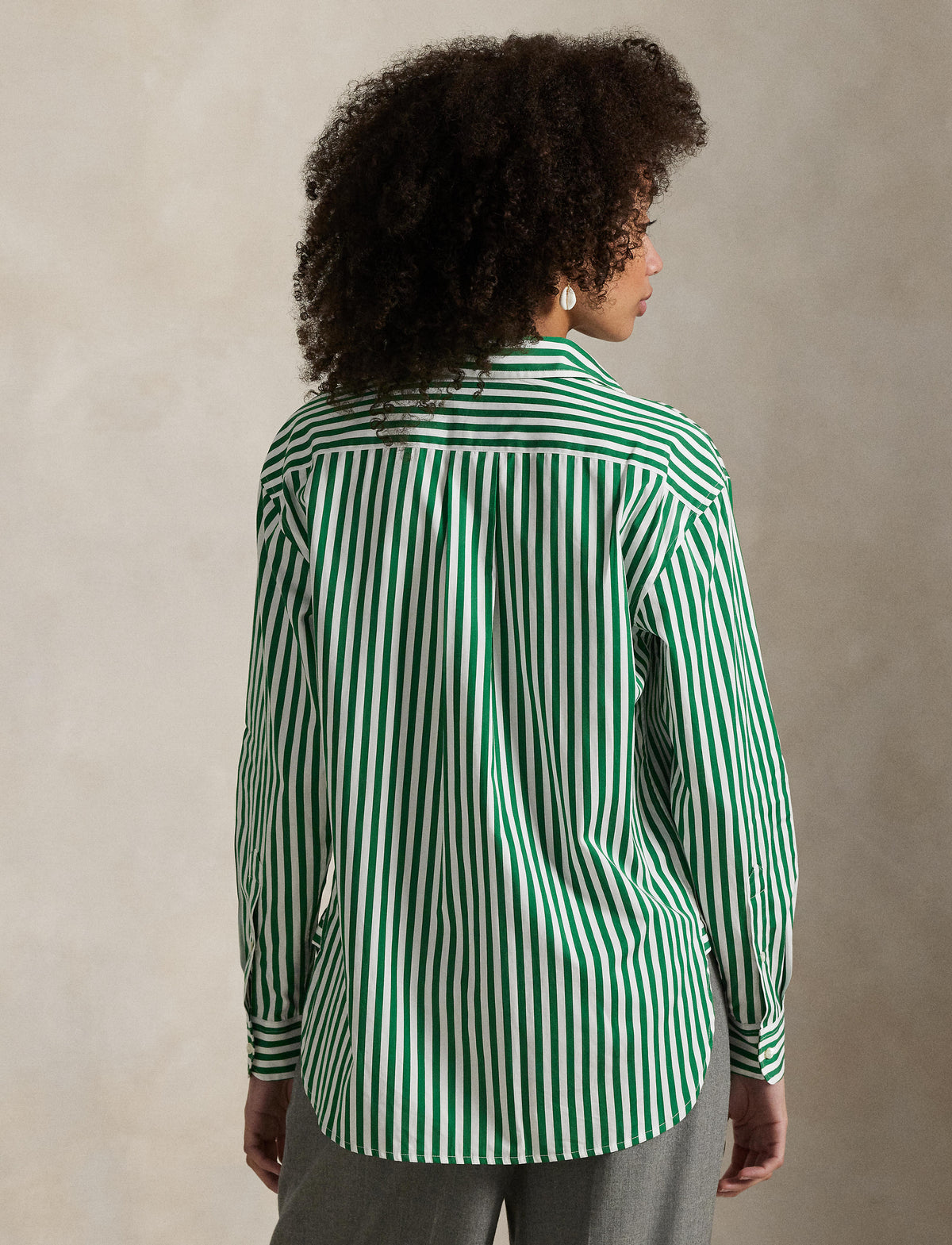 Polo Ralph Lauren - Relaxed Fit Cotton Shirt - Stripe - Green & White