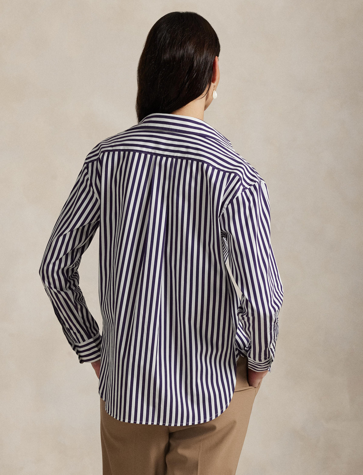 Polo Ralph Lauren - Relaxed Fit Cotton Shirt - Stripe - Navy & White