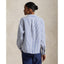 Polo Ralph Lauren - Wide Cropped Linen Shirt - Stripe - White & Blue