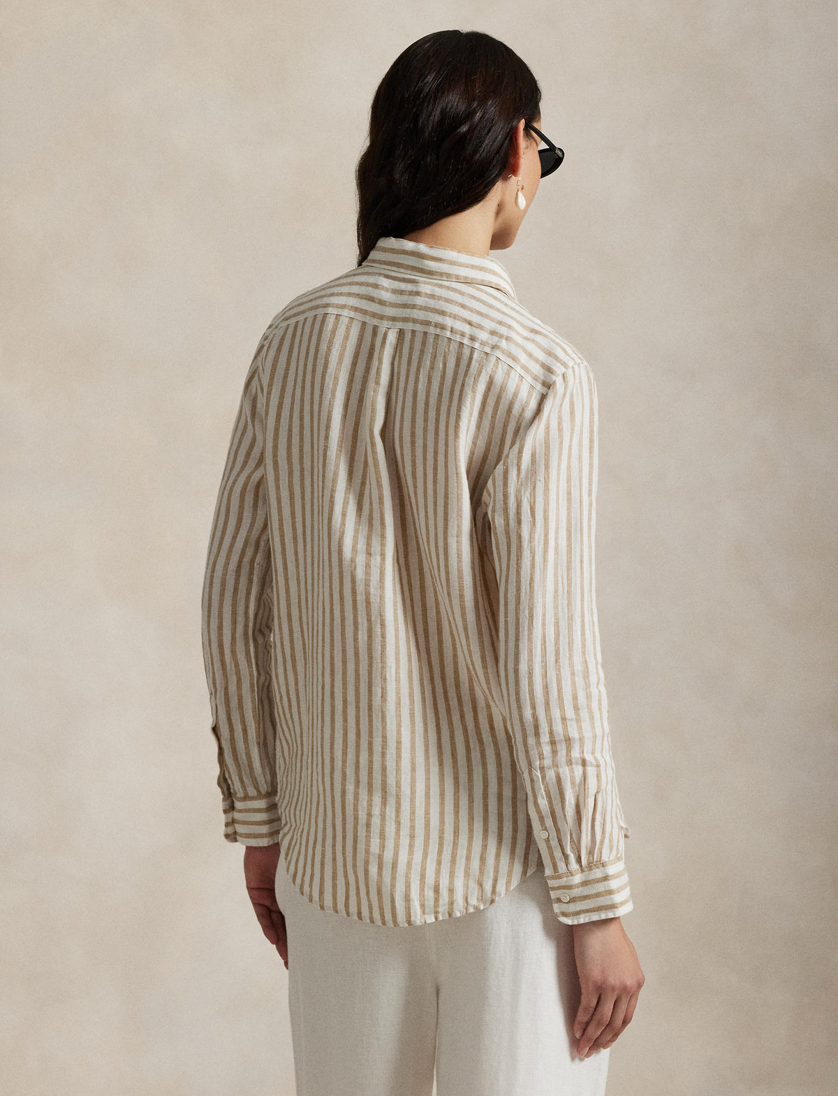 Polo Ralph Lauren - Classic Linen Shirt - Striped - Tan & White