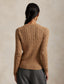 Polo Ralph Lauren - Cable-Knit Cotton Crewneck Sweater - Camel Melange