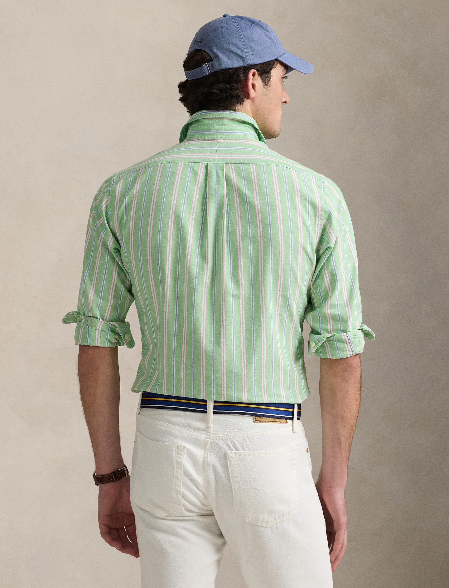 Polo Ralph Lauren - Oxford Shirt - Stripe - Green/White/Pink/Blue