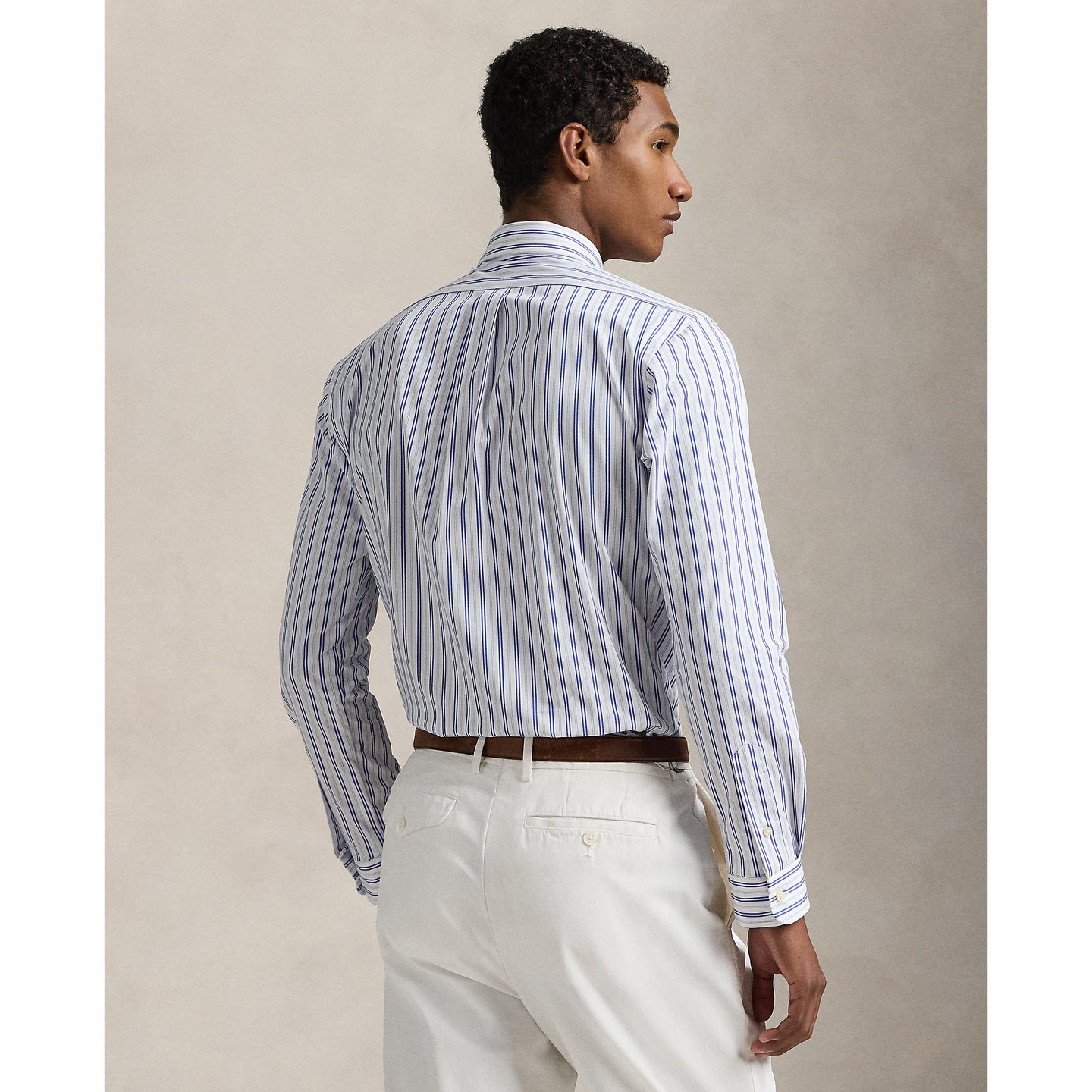 Polo Ralph Lauren - Poplin Stretch Business Shirt - Stripe - White/Pink/Blue