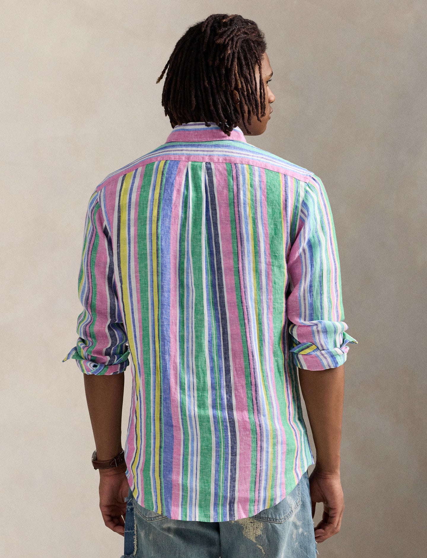 Polo Ralph Lauren - Linen Shirt - Green Pink Multi