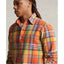 Ralph Lauren - Oxford Shirt - check plaid - orange, yellow blue