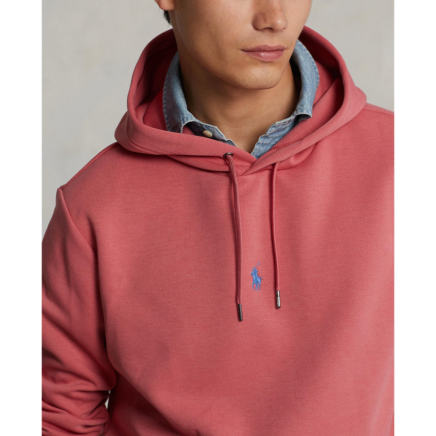 Polo Ralph Lauren - Central Pony Double Knit Hoodie - Berry