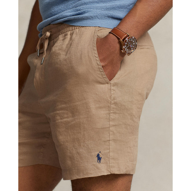 Ralph Lauren - 6 inch prepster Linen Short - Khaki