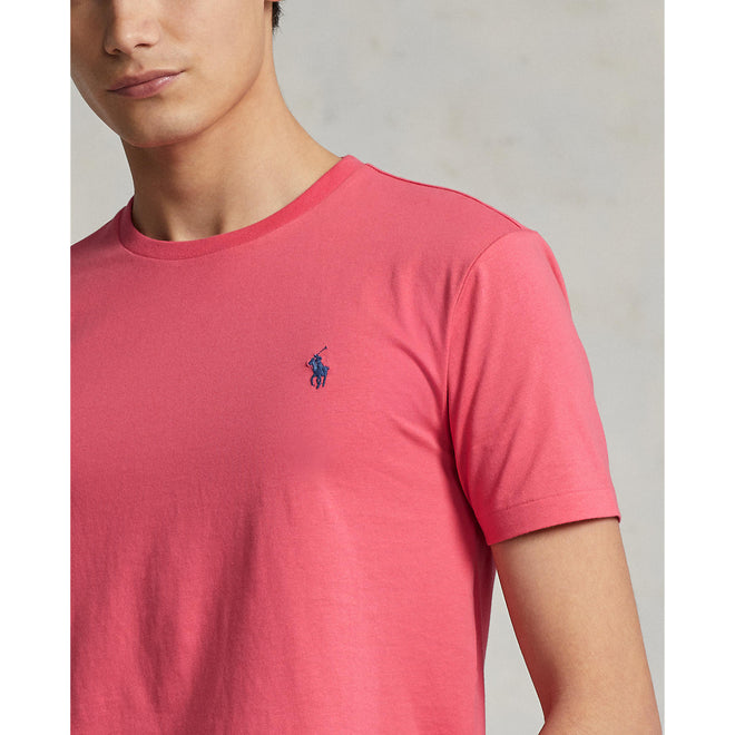 Polo Ralph Lauren Custom Slim Fit Jersey Crew Neck T-Shirt - Pale Red