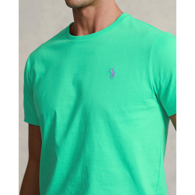 Polo-Ralph-Lauren-Custom Slim Fit Jersey Crewneck T-Shirt - Sunset Green