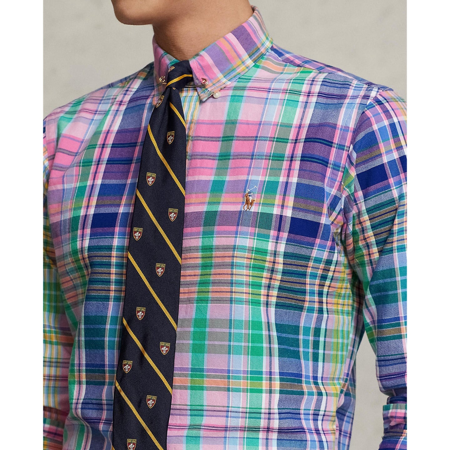 Polo Ralph Lauren - Oxford Shirt-t - Check - Pink/Green Multi