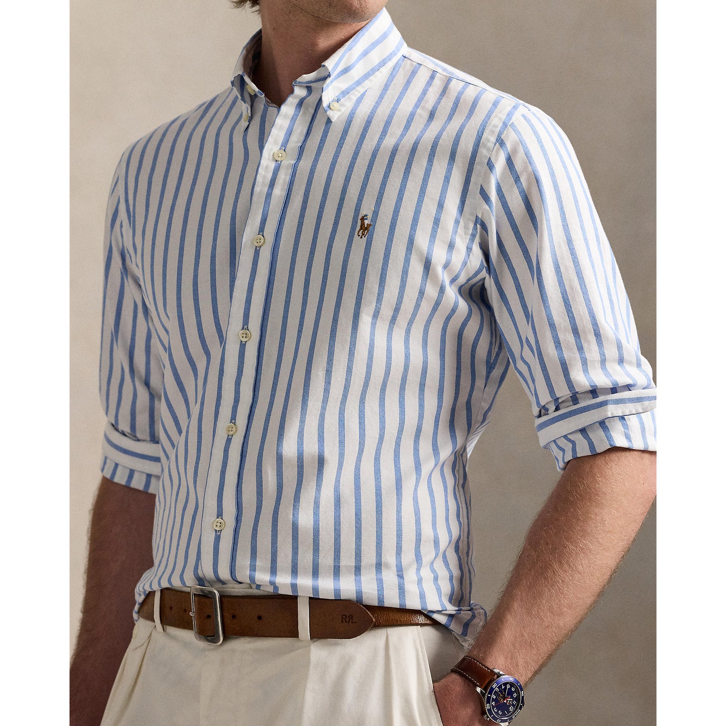 Polo Ralph Lauren - Oxford Shirt - Stripe - Blue & White