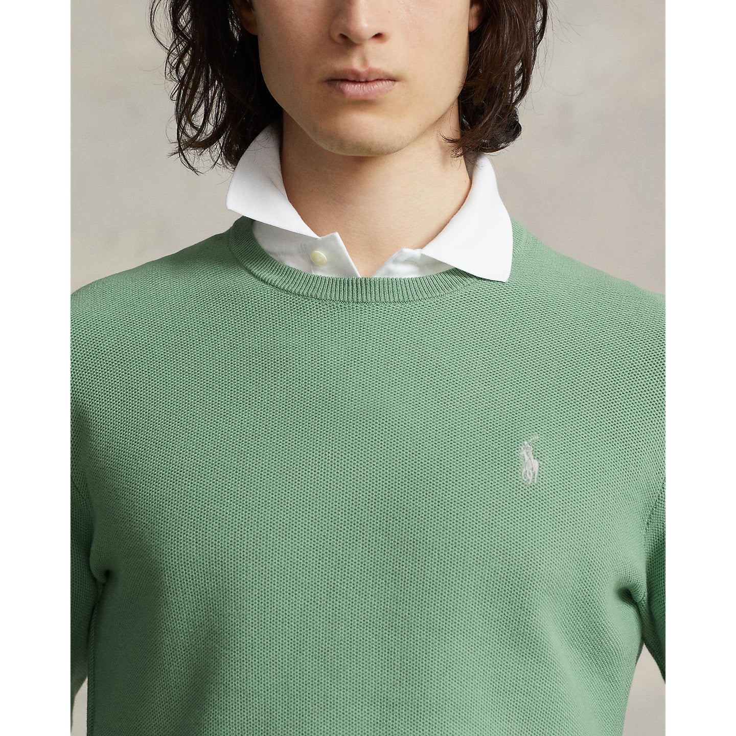 Polo Ralph Lauren Textured Cotton Crewneck Sweater - Pistachio