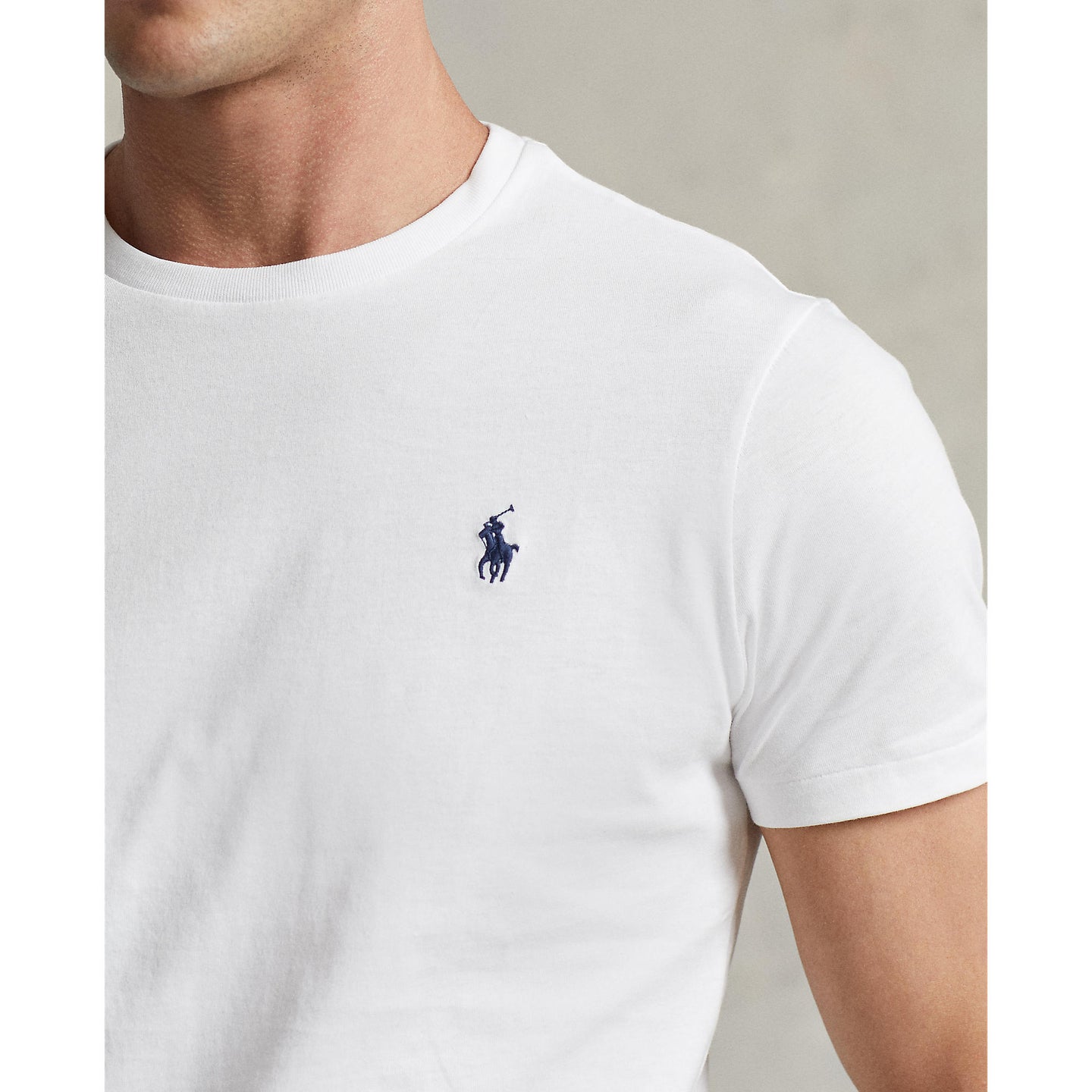 Polo Ralph Lauren - Custom Fit Jersey Crewneck T-Shirt - White