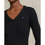 Polo Ralph Lauren - Cable-Knit Cotton V Neck Jumper - Black