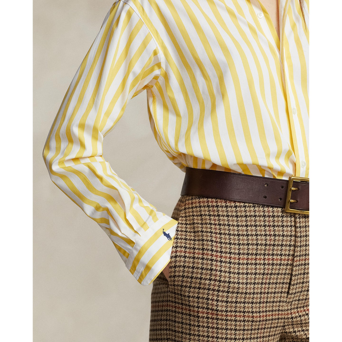 Polo Ralph Lauren - Regular Fit Cotton Shirt - Stripe - Yellow/White