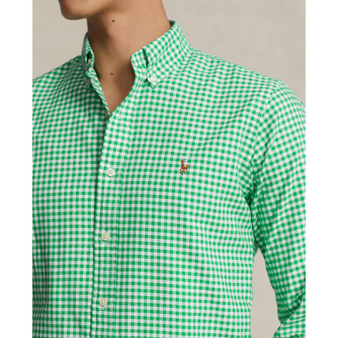 Polo-Ralph-Lauren-Custom-Fit-Gingham-Oxford-Shirt-Summer-Emerald/White
