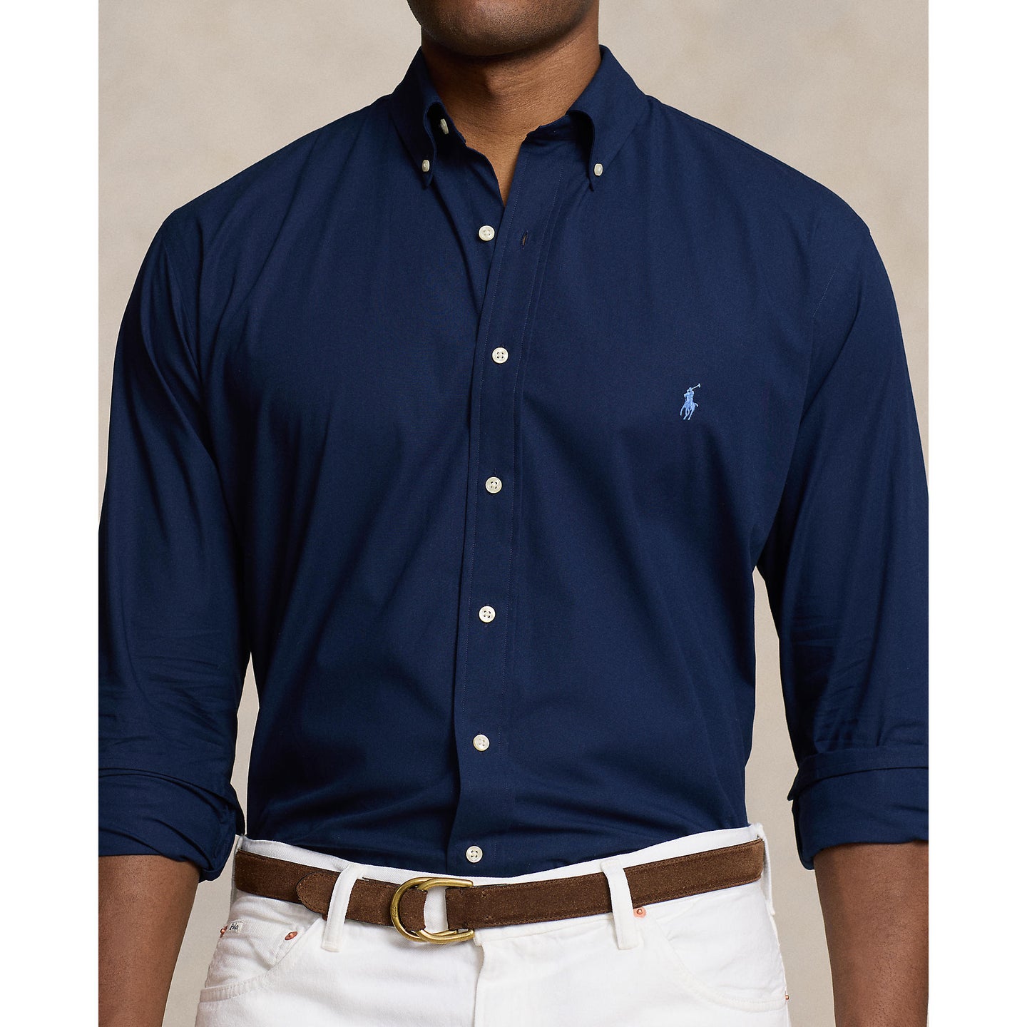 Polo Ralph Lauren - Poplin Stretch Shirt - Big & Tall Sizes - Newport Navy