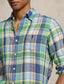 Polo Ralph Lauren - Linen Shirt - Check - Green, Blue Multi