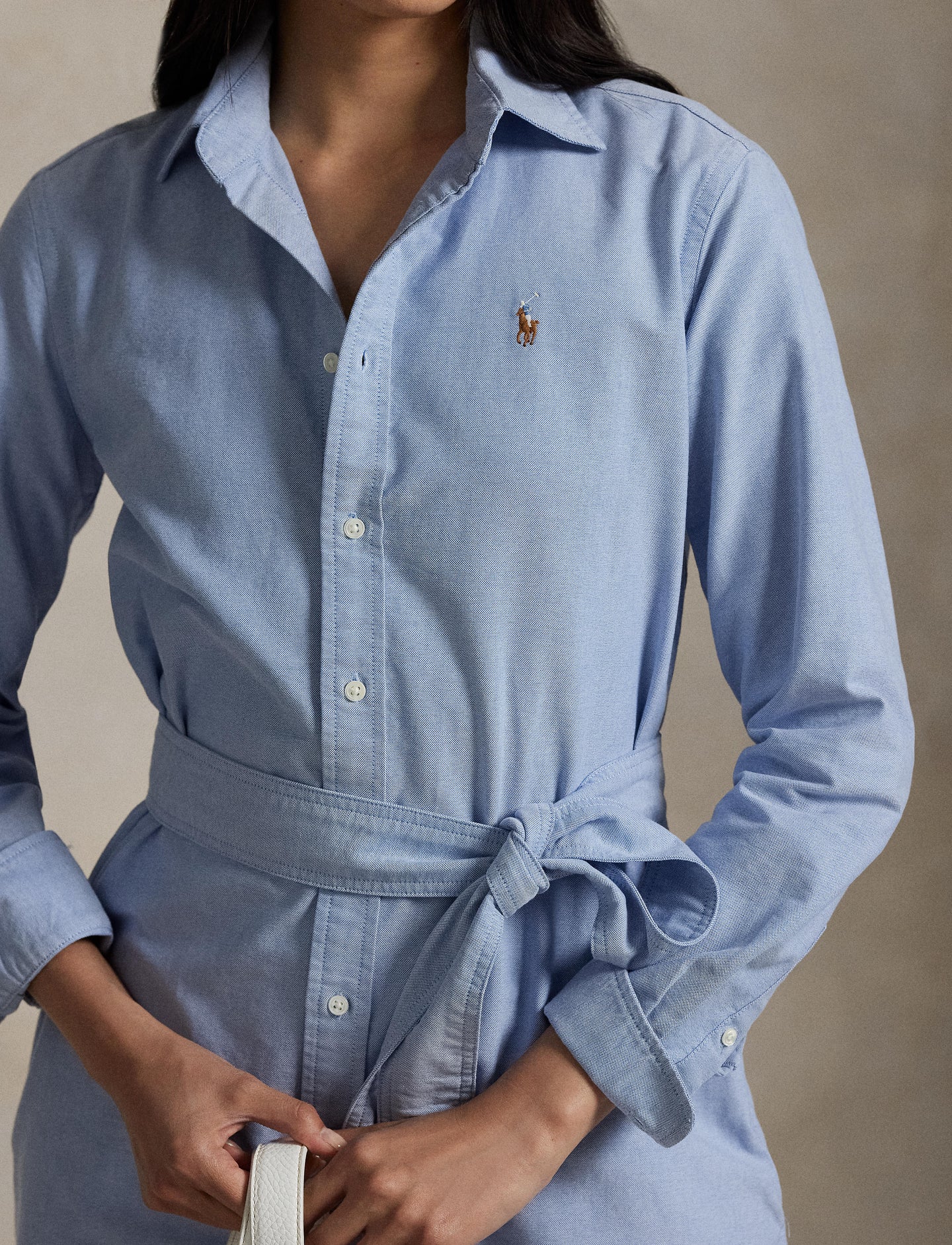 Polo Ralph Lauren - Belted Oxford Shirtdress - Blue