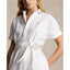 Polo Ralph Lauren - Belted Short-Sleeved Oxford Shirt Dress - White
