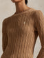 Polo Ralph Lauren - Cable-Knit Cotton Crewneck Sweater - Camel Melange