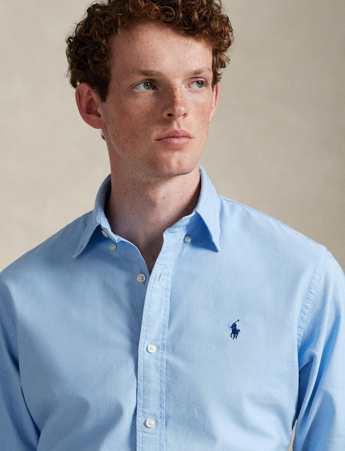 Polo Ralph Lauren - Garment-dyed Oxford Shirt - Blue/Light Blue