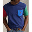 Polo Ralph Lauren - Classic Fit Colour Block Jersey T-Shirt - Light Navy Multi